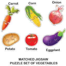 TOYKRAFTT Chunky Infant Floor Puzzle Toy, Toddler 3 Piece Puzzles for Boys and Girls Age of 2 to 3 Years, Educational Jigsaw Puzzle, My First Vegetables Puzzle image 5