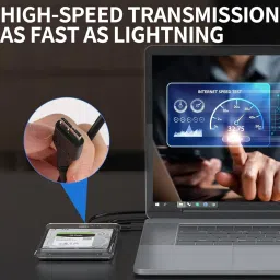 GR Deals 2.5'' USB 3.0 External Hard Drive Enclosure USB3.0 to SATA Portable Clear Hard Disk Case for 2.5 inch 7mm 9.5mm SATA HDD SSD Max 4TB Support Tool-Free. image 5