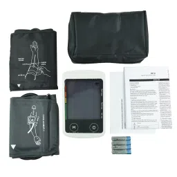 Dishan BM-46 Fully Automatic Portable BP monitor for Accurate Measurement with 2x Arm Cuff Bp Monitor (White) image 2