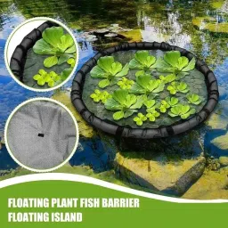 Fastlink;17.7" Floating Garden Pond Plant Ring - Fine Mesh Netting for Water Feature Decor image 2