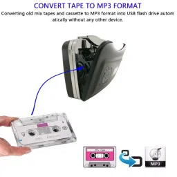 Microware Ezcap230 Standalone Cassette Player, Portable Cassette tape to mp3 Converter Directly to USB Disk No PC needed Music Recorder image 4