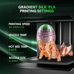 FiLAMONT PLA Silk Filament 1.75mm, 3D Printer Filament, Shiny Silk 1.75 PLA Filament, 1kg(2.2Lbs)/Spool (Silk Macaron Rainbow) image 3