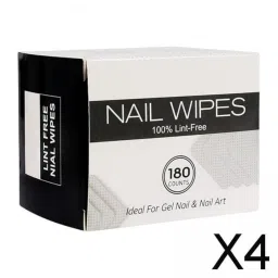 HEAVENGLOW 4xNo Lint Nail Wipes Eyelash Extension Glue Nail Wipes Soft 180 Sheets image 1