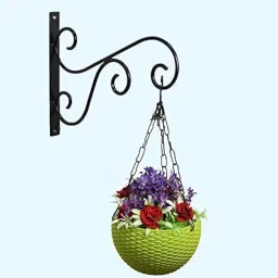 Woodiva Decorative Wall Shelf Brackets – Heavy-Duty Metal Wall Mounts for Shelves, Hanging Plants, Lanterns & Curtain Rods – Rustic Bronze Scroll Design, Indoor & Outdoor Use (Black-SS, Pack of 1) image 3