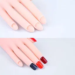 2Pcs Practice Hand for Acrylic Nails, Nail Art Training Hand,Fake Hand for Nails Practice, Flexible Bendable Manicure Hand Practice Tool image 2