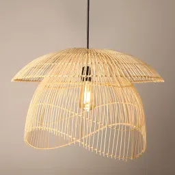 Habere India-All the Cultures Fabricating India Bamboo Lampshade | Cane Lamps | Wicker Lamps | Cafe Lights | Rattan Ceiling Lamps | Rattan Lamp Light (01) image 3