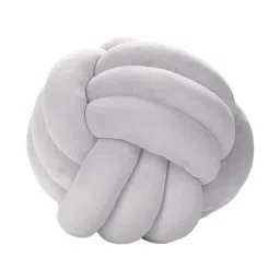 The Style SutraKnot Pillow Ball Cushion Round Throw Pillow for Bedroom Sofa Home Decoration Light Gray|Home & Garden | Home Decor| Pillows image 4