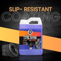 Q4 EVER Tyre Shine 5 Litre | High Gloss Tire Polish for Durable Protection | | Wet Look Finish for Car and Bike Tires, Pack of 1 image 4