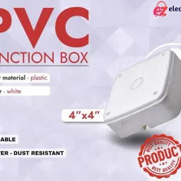 ELECTRA ZONE Waterproof CCTV Box,PVC Box for Camera Mounting Junction Box with Brass Nuts Fitting Pack Of (4) image 4