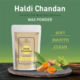 Haldi & Chandan Full Body Wax Powder For Hair Removal For Women & Men | Painless & Quick Solution Herbal Wax Powder For All Skin Types Hands, Face, Legs, Underarms, Bikini, Intimate Area-100gm image 1