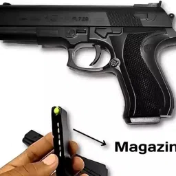 S & H Toy Mouser Gun | Free 8+ Reusable BB Bullets | Complete Mouser Air Pistol | Revolver Gun | Toy with Magazine | Shooting & Hand for Kids | Kids image 1