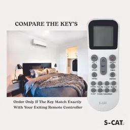 S-CAT Compatible with Lloyd/Blue Star/Godrej AC Remote Control Model Original YK-K/002E (No Backlight) Suitable for 1 1.5 2 Ton Split & Window AC (in case of Any Issues, Contact Customer Care) image 2