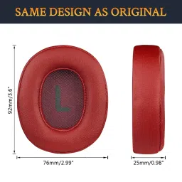 SOULWIT Earpads Replacement for JBL Tune 700(700BT)/710(710BT)/720(720BT)/750(750BT,750BTNC)/760(760NC)/770(770NC) Headphones, Ear Pads Cushions with Softer Noise Isolation Foam (Red) image 4