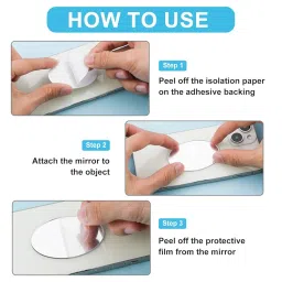 Mirror Sticker for Phone, 2 Pieces, Oval Shape image 4