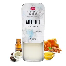 White Oud Alcohol Free Solid Perfume - 10 Gm | Pocket Friendly and Easy to Apply | Natural Handmade Toxic Chemical Free | Long-Lasting & Strong Cologne Fragrance | Gift for Men & Women image 1