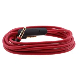 Replacement Audio Cable with Talk/Mic Remote for Beats by Dr. Dre, Studio, Studio 2, Solo, Solo 2, Mixr, Pro - Compatible with iPhone 4/4S/5/5S/6/6S/6S Plus Red image 3