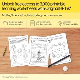 HP 680 Original Ink Advantage Cartridge (Black)| 3000+ Learning worksheets Worth Rs 599 Free image 2