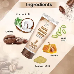 TNW-The Natural Wash Exfoliate Coffee Coconut Scrub For Face & Body, De Tan Removal, Blackhead Remover, Remove Dirt & Dead Skin From Neck, Knees, Elbows & Arms | Suitable for All Skin Types 100g image 3