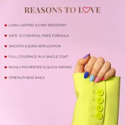 Just Herbs Nail Polish 12 Chemical Free Formula Quick Dry, Glossy Finish and Long Lasting Nail Paints (Burgundy Beauty) image 3