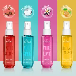 La Pink Body Mist Gift Set | Long-Lasting Travel-Friendly Fragrance Sprays | Ideal for Gifting & Daily Use | Set of 4 (50ml each) image 1