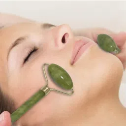 OVIATO Facial Massager Jade Roller & Gua Sha Tool Natural Himalayan Stone for Face Neck Healing Skin Wrinkles & Serum Application image 1