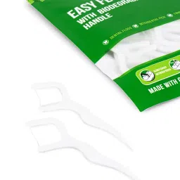 Bentodent Toothpaste Biodegradable Dental Floss Picks- 30 Pcs Triple Cleaning Action image 5