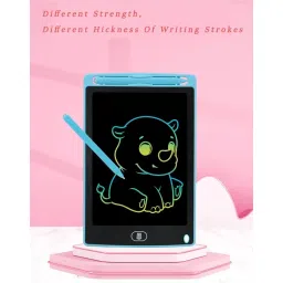 VGRASSP 8.5 Inch Colorful LCD Writing Pad for Kids with Stylus - Tablet Toy Cum Slate for Kids, Sky Blue image 2