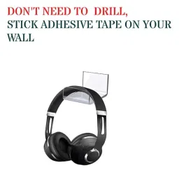 OOPZsingle Game pad Controller OR Headphone Stand Hanger Headphone Hook Headset Holders Headphone Wall Mount with Adhesive Tape Headset Acrylic Holder Mount for Purpose Game Headphones Set of 2 Pcs image 4