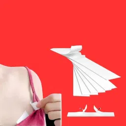 beflix Beflix® 216 Strips Double Sided Tape for Fashion, Clothing and Body | All Day Strength Invisible Dress Tape for women | Gentle to stick on Skin and clothes | Transparent image 2