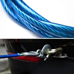 GNEY Premium 4 m Long, 5 Ton Towing Super Strong Emergency Heavy Duty Car Tow Cable Strap Rope with Dual Forged Hooks (Blue, 10mm x 4 m) image 5