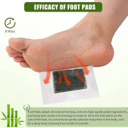 GROOTS Premium Detox Foot Patches Cleansing Toxin Remover Foot Pads Stress Relief Sleep Patch For Men And Women (Toxins Remover) (1 BOXES = 10 Patches) image 5