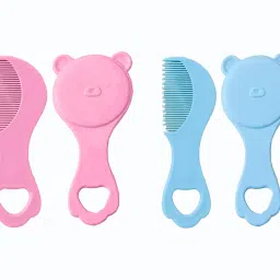 The Cheeky Kidzz Baby Soft Bristles Attractive Design Hair Comb and Rounded Tip Hair Brush for Babies Sensitive Skin Care Grooming BPA Free (Pattern 100) image 4