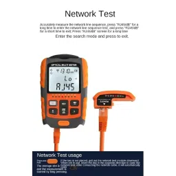 OM 4 in 1 ORANGE Optical Power Meter with Laser Light FC/SC Universal Interface Visual Fault Locator 2mw Vfl Lan Tester Rj45 Network Ethernet Cable Tester -50~+26dBm image 3