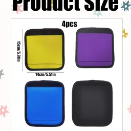 korvika 4 Pcs Luggage Handle Covers, Travel Essentials Trolley Bag Handle Replacement, Luggage Tags for Suitcases, Trolley Handle Spare Parts, Luggage Bag Cover image 1