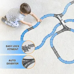 Mirana Vande Bharat Bullet Train Toy Set for Kids - Multiple Railway Track Layout, AAA Battery Operated, Fun Gift for Boys & Girls 1+ Years, Made in India (Basic - 43 pcs) image 3