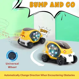 Zest 4 Toyz Stunt Car 360 Degree Rotating Stunt Car Bump and Go Toy with 4D Lights & Sounds Musical Car Battery Operated Toy for Kids - Assorted (Pack of 1) image 3