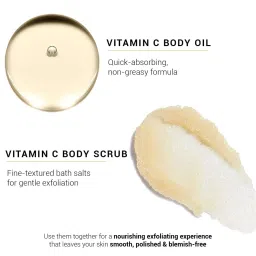 SEREKO Vitamin C Body Exfoliating Kit Clarifying Body Scrub 100 g, Clarifying Body Oil 100 ml, Exfoliator for all Skin Types, Natural, Cruelty free, Vegan, Clean Beauty for Gifting and Personal Use image 2