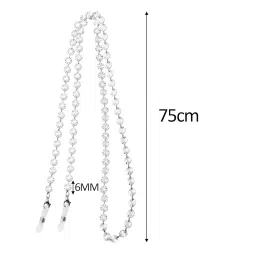 the style sutra THE STYLE SUTRA® Eye Glasses Chain Glasses Holder Strap for Travel Summer Beach Birthday Gift White image 1
