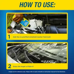 Rain-X 2-in-1 Windshield Washer Fluid & Water-Repellent (500 ml) | Car Windshield Cleaner Liquid | Wiper Cleaning Liquid for Car | Windscreen Washer for Clear Visibility image 3