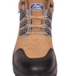 Allen Cooper AC 9005 Men's Safety Shoe, Nubuck Leather, 200 Joules Steel Toe Cap, Size 7 UK/India image 3