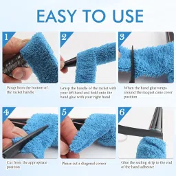 TecoKart® 6 Rolls Towel Grip for Badminton Racket – Anti-Slip Cotton Badminton Grip Tape, 6 Vibrant Colors for Badminton & Tennis Racquets image 2