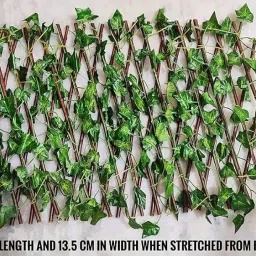 VRB DecTM 1 Pcs Expandable Grass Fence Artificial Wall Hedge Balcony Decor Privacy Decorative Trellis Faux Artifical Green Grass Plant for Wall/Home Decor - Expandable to 4 x 4 Feet (1) image 2