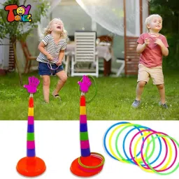 Toytonic 2 in 1 Ring Toss Game for Kids – Fun Indoor Outdoor Toy for Boys & Girls Age 2–5 | Educational Toy for 3+ Year Old | Colour Recognition, Brain Development, Birthday Gift image 3