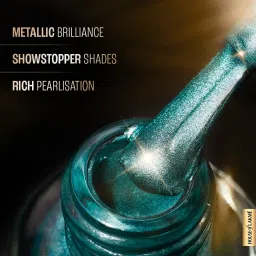 Lakme Chrome Nail Paint, Gold 6ml image 5