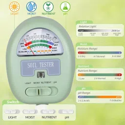 Tusmad(Upgraded)Tusmad 4-In-1 Soil Ph Meter Soil Tester For Moisture,Light,Nutrients,Ph,Soil Ph Test Kit,Great For Garden,Lawn,Farm,Indoor&Outdoor Use(No Battery Required) image 5