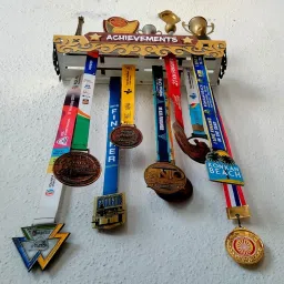 Medal SPACE® Achievements Shelf | 2-in-1 Medals & Trophy Holder | Holds 50+ Medals & 3-5 Trophies for Athletes & Fitness Enthusiasts image 4