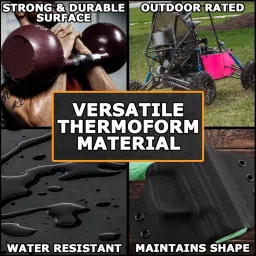 KYDEX Thermoform Sheet - (Type V) - (P1 Texture) - (0.080 Thickness) - (8in x 12in Sheets) - (Black) - (2 Pack) - for Holster Making, Cosplay, Airsoft Armor, Keel Guards image 3