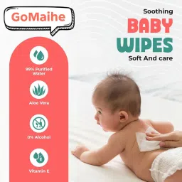 Mini Baby Wipes Disposable Portable Pocket Water Wipes Baby Skin Care Wet Tissue Travel Children Baby Hand & Face Baby Sanitizing Cleansing/Moisturising Wipes For Fresh (72 Wipes X 1 Pack) image 4