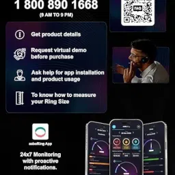 aaboRing Titanium Unisex Smart Ring with Sleep, Heart Rate, Activity & Fitness Tracking - Smart Ring for Gift - 50m IP68 Waterproof - 7-Day Battery (Stellar Silver, US Size 10) image 3