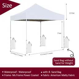 Portable Foldable Pop-up Gazebo Tent Canopy Display-6x6 ft White image 1